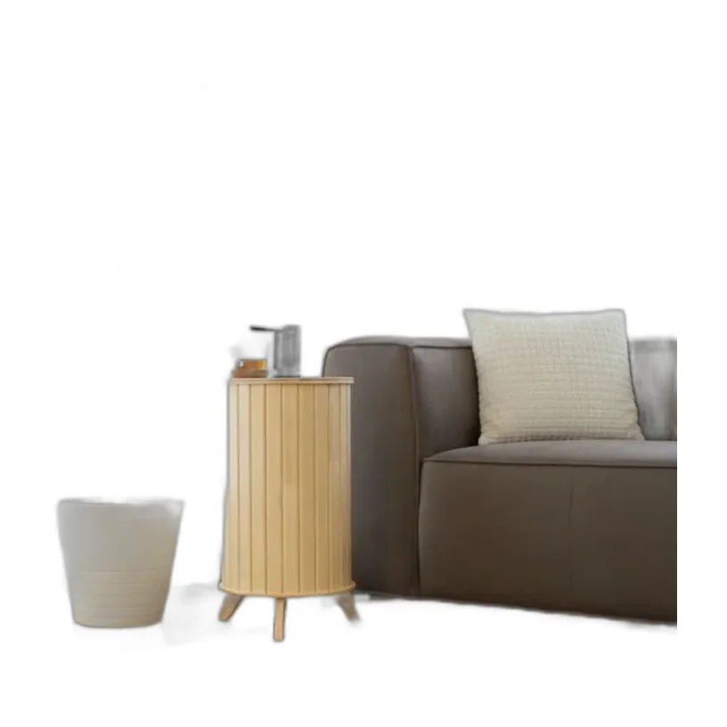 Mesa lateral nórdica para dispensador de água em madeira de pinho premium